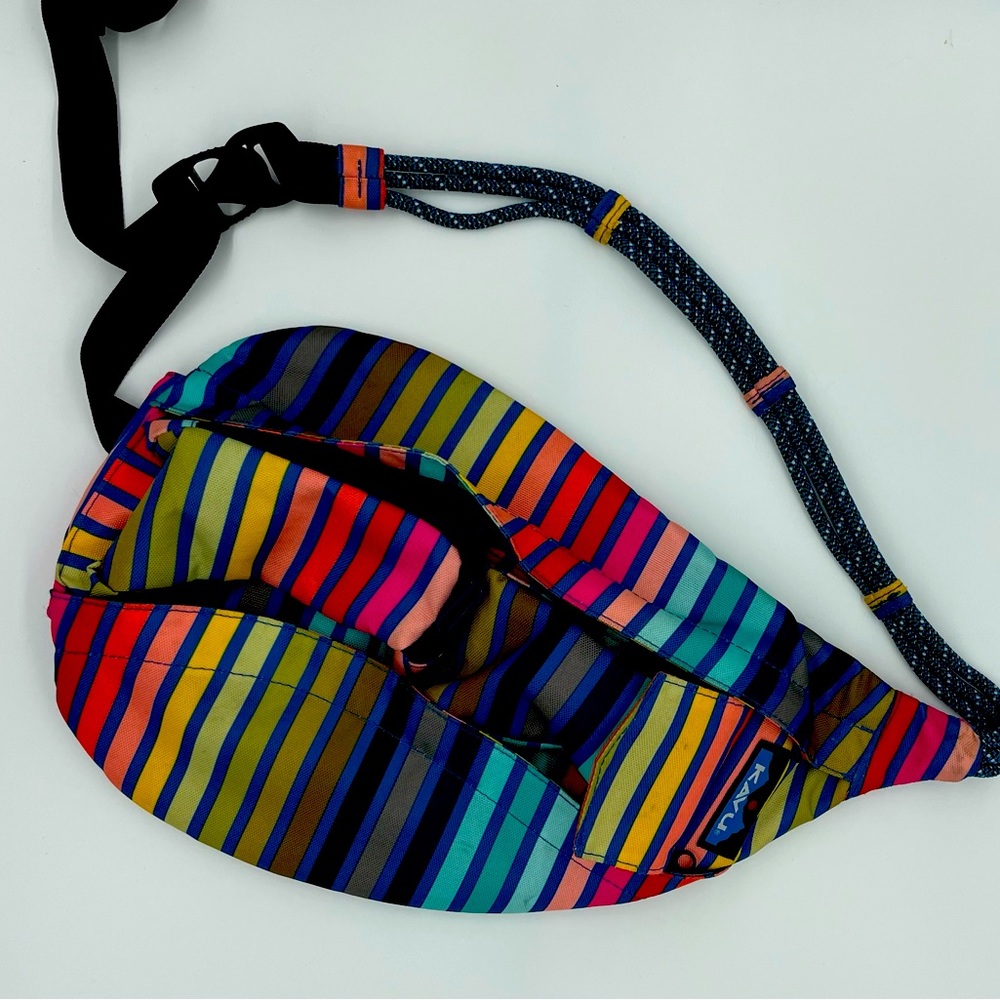 Kavu Multicolor Striped Crossbody Mini Bag
